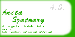 anita szatmary business card