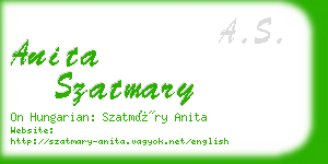 anita szatmary business card